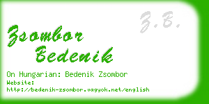 zsombor bedenik business card